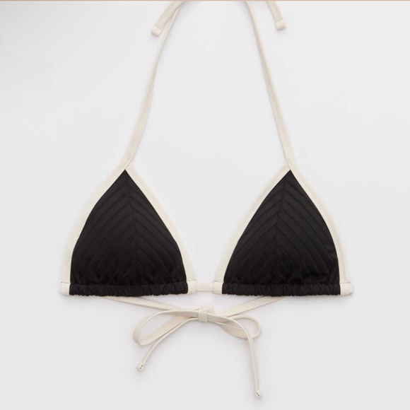 AERIE Wide Rib String Triangle Bikini Top - Picture 5 of 6